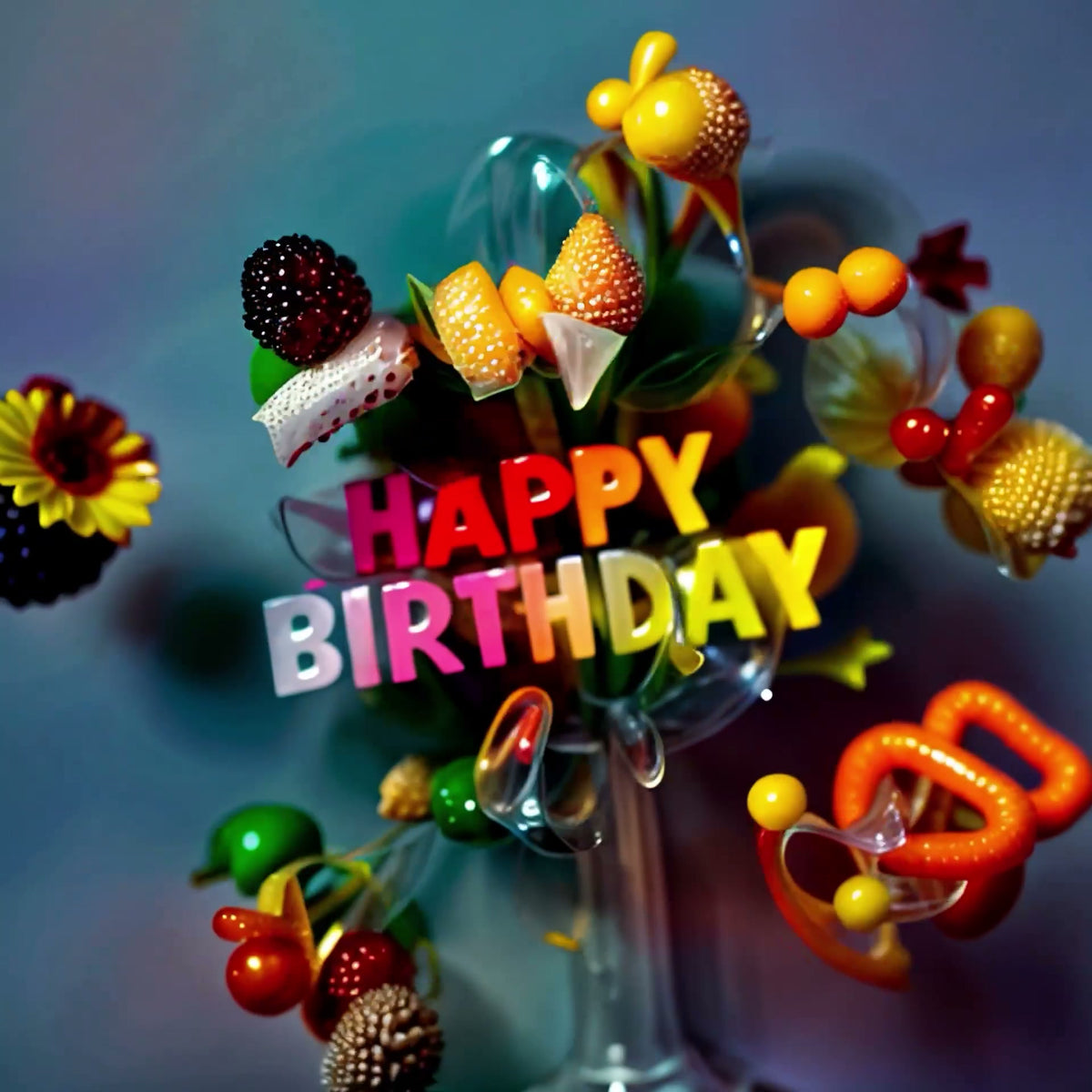 Happy Birthday - magisch, farbenfroh animiert, sofort verschenkt